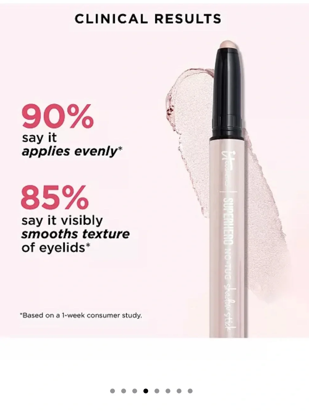 it cosmetics Superhero No-Tug Shadow Stick in Passionate Pearl